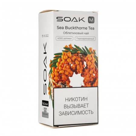 SOAK M 4000тяг (Sea Buckthorn Tea (Облепиховый чай), 4000 тяг)