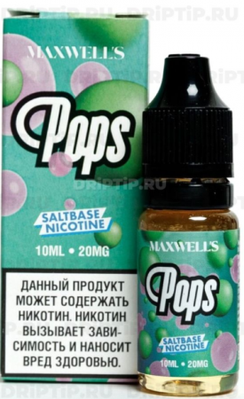 Жидкость Maxwells salt 10ml 20mg (Pops (Киви яблоко жвачка), Light)