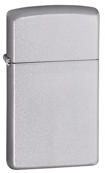 Зажигалка ZIPPO Slim с покрытием Satin Chrome латунь/сталь, серебристая, матовая Зажигалка ZIPPO Slim с покрытием Satin Chrome латунь/сталь, серебристая, матовая