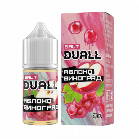 Жидкость Duall salt 30ml LIGHT 20mg (Яблоко Виноград, Light)