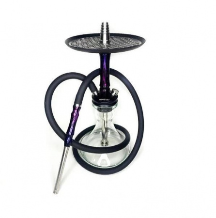 Шахта NEPIZDUK Design (шахта,шланг,мундштук) (Мрамор (Фиолетовый), 35 см, Шахта, Шланг, Мундштук, 13 мм, Нержавеющая сталь, Да)