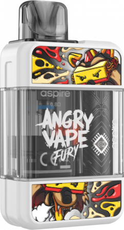 POD-система Brusko Angry Vape Fury (Белый, 650 mAh, 15 W, 4,5 мл, Датчик затяжки)